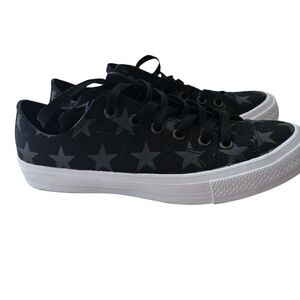 Chuck Taylor 2 with Lunarlon Black Star Pattern Sneakers Unisex MENS 7  WOMENS 9